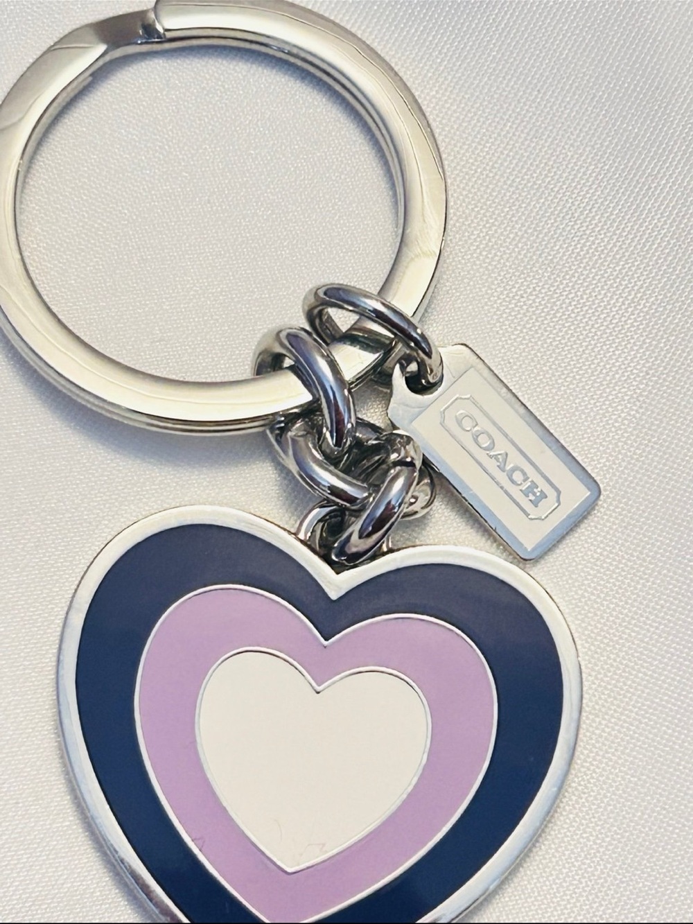 NWOT Coach Purple Heart Keychain/ Bag Charm - Picture 13 of 13